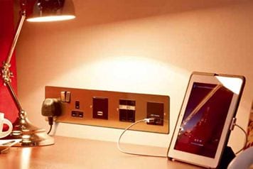 Wall strip in hotel