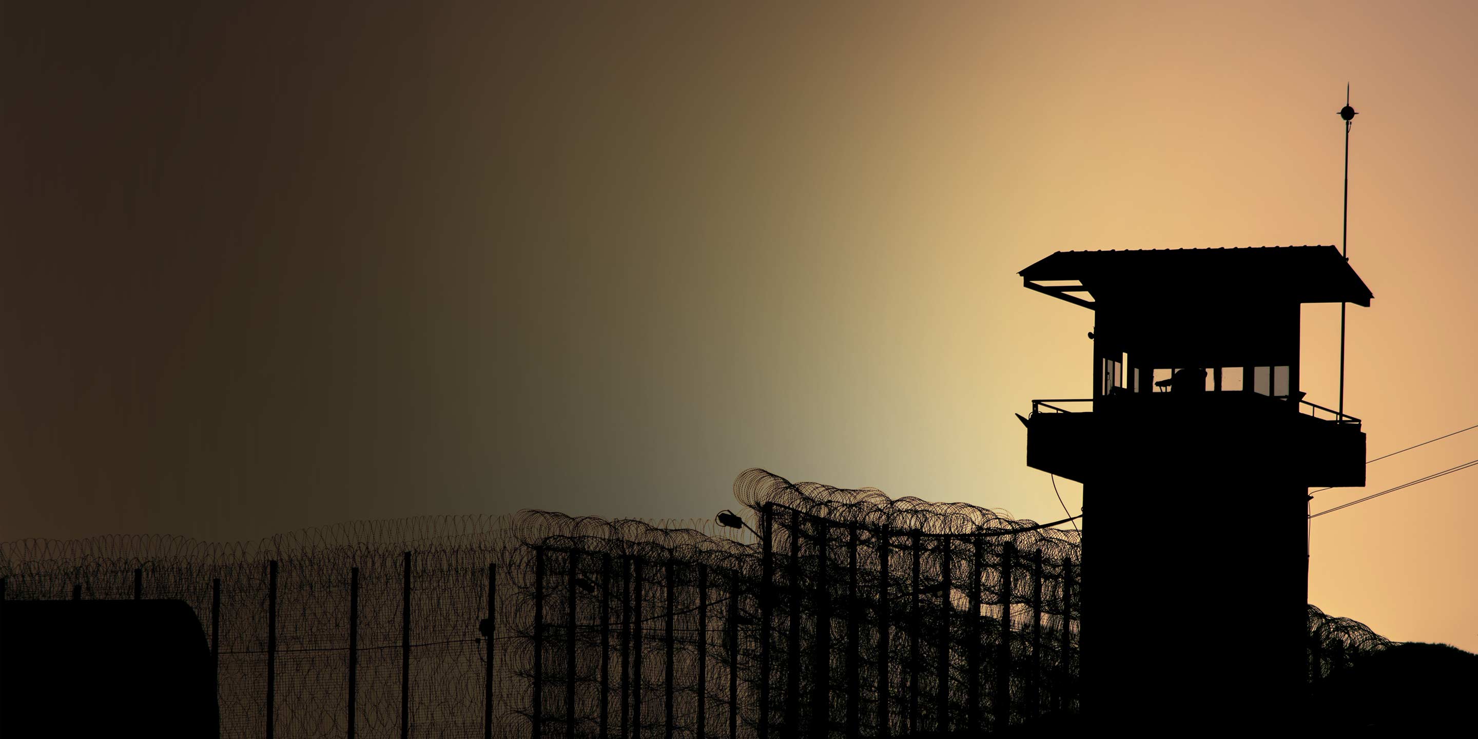 Silhouette of prison