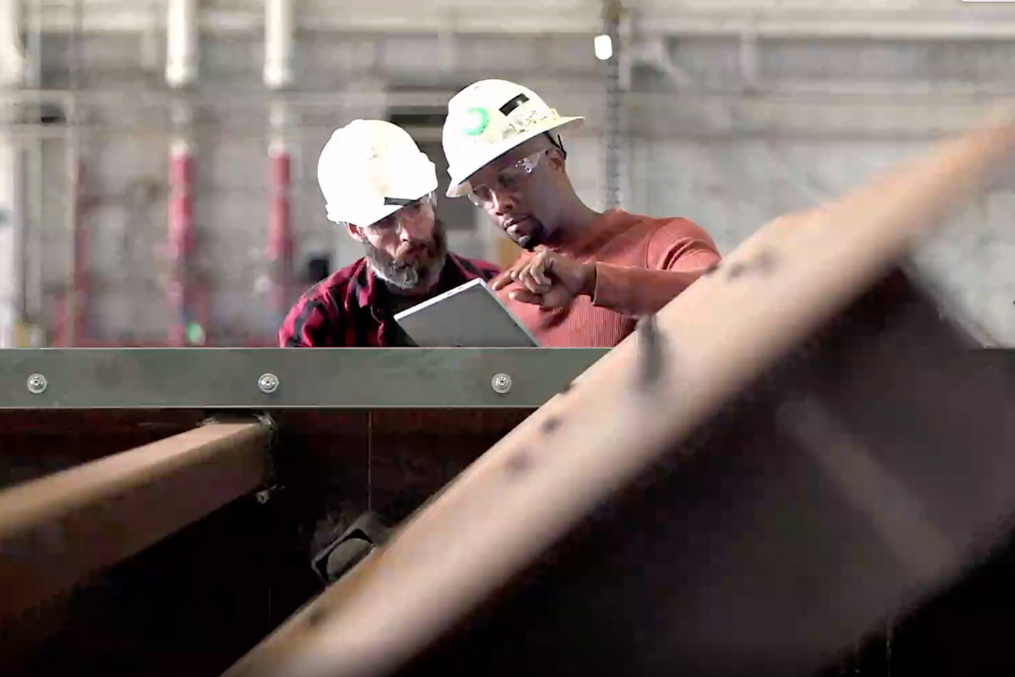 Workers working