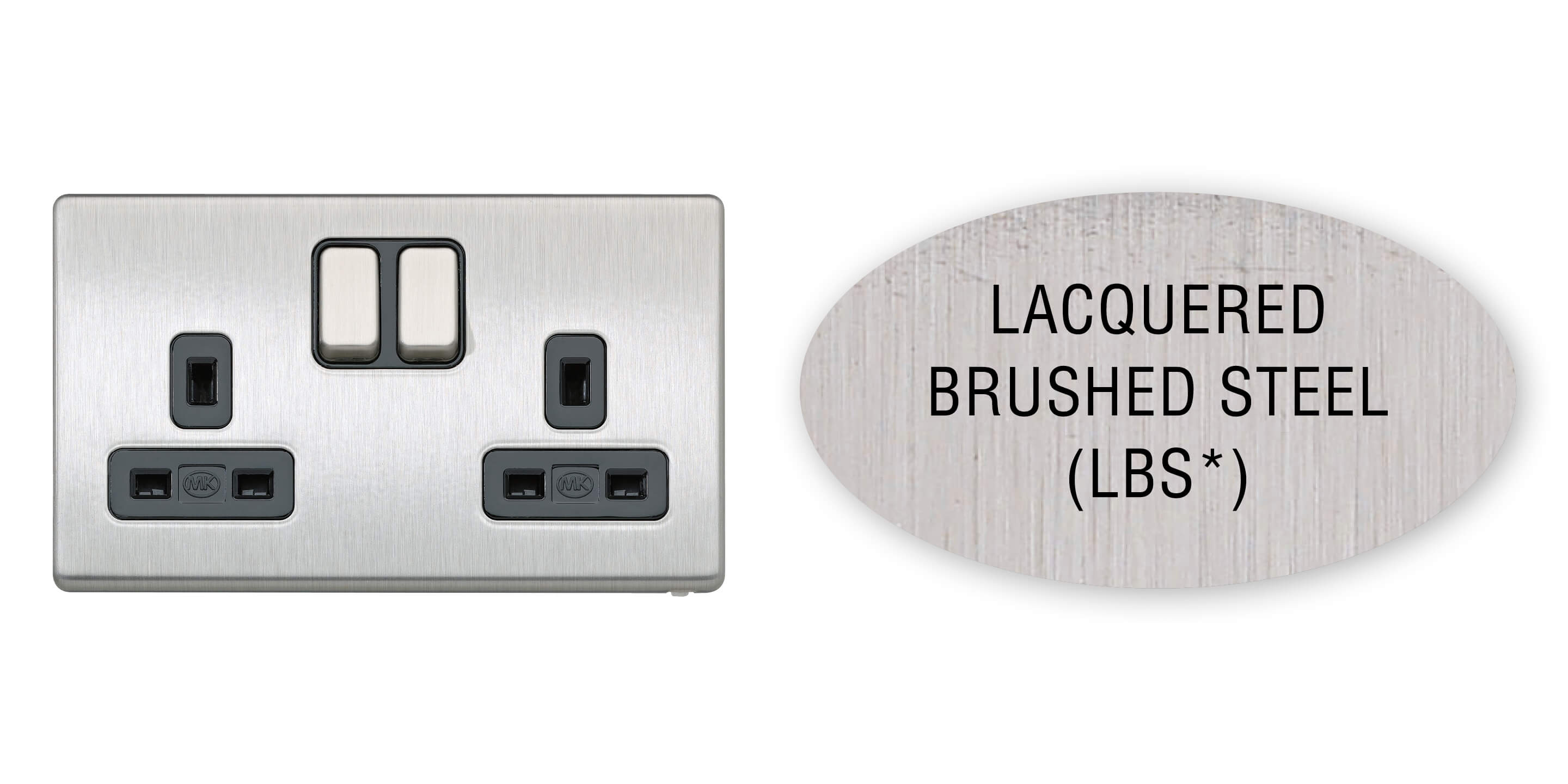 Lacquered brushed steel 