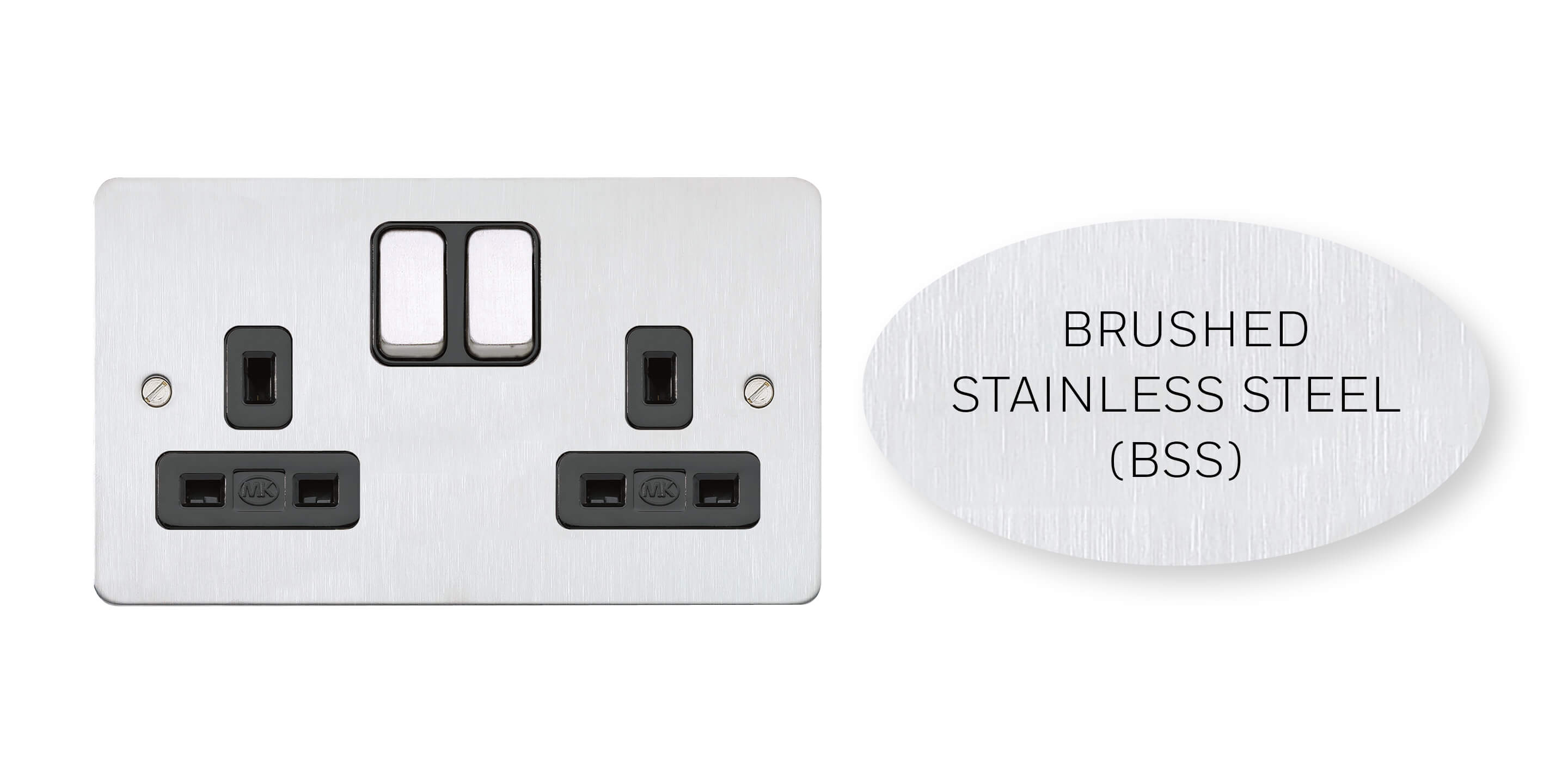 Brushed stainless steel product finish 