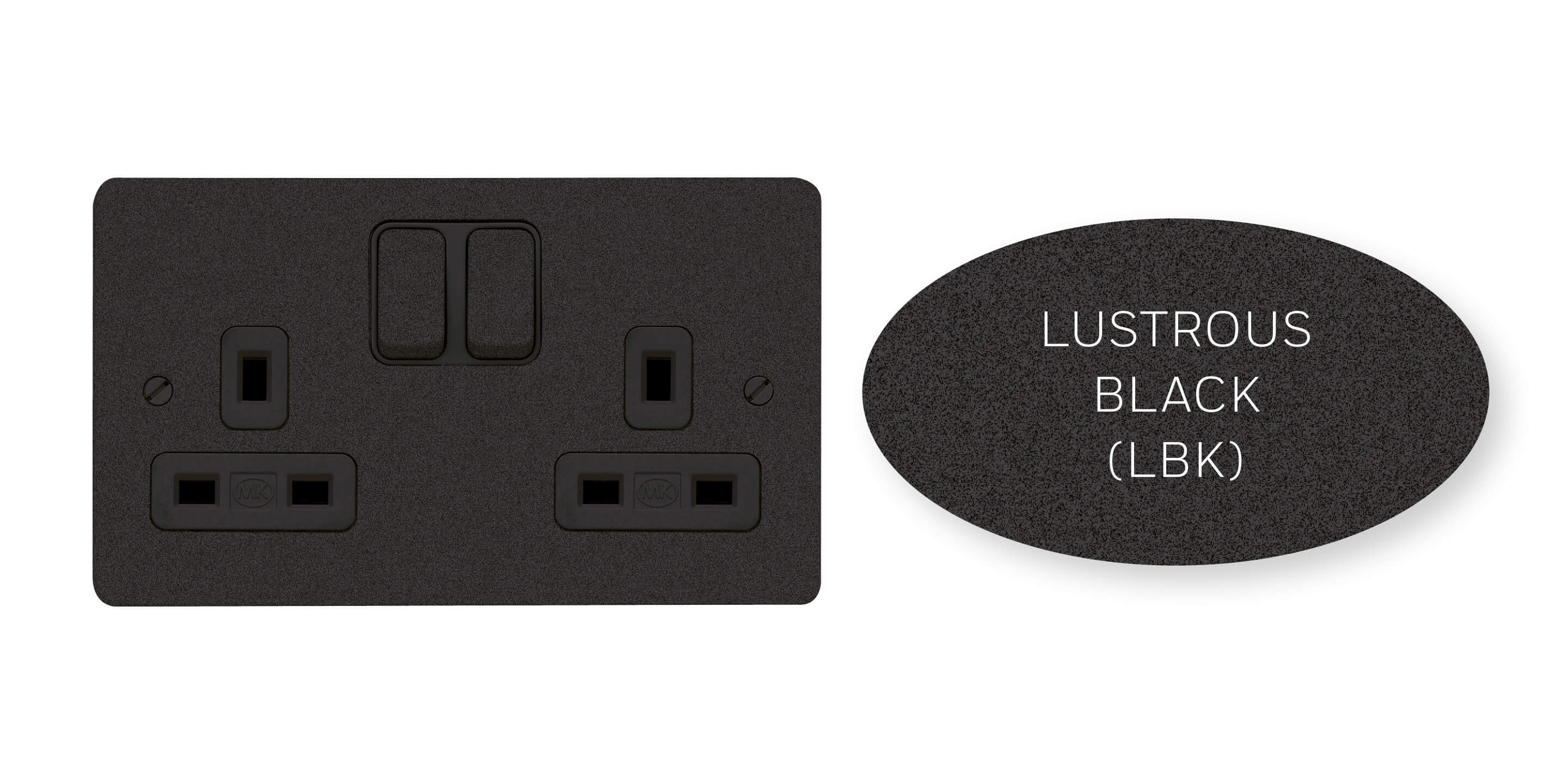 Lustrous black product finish 