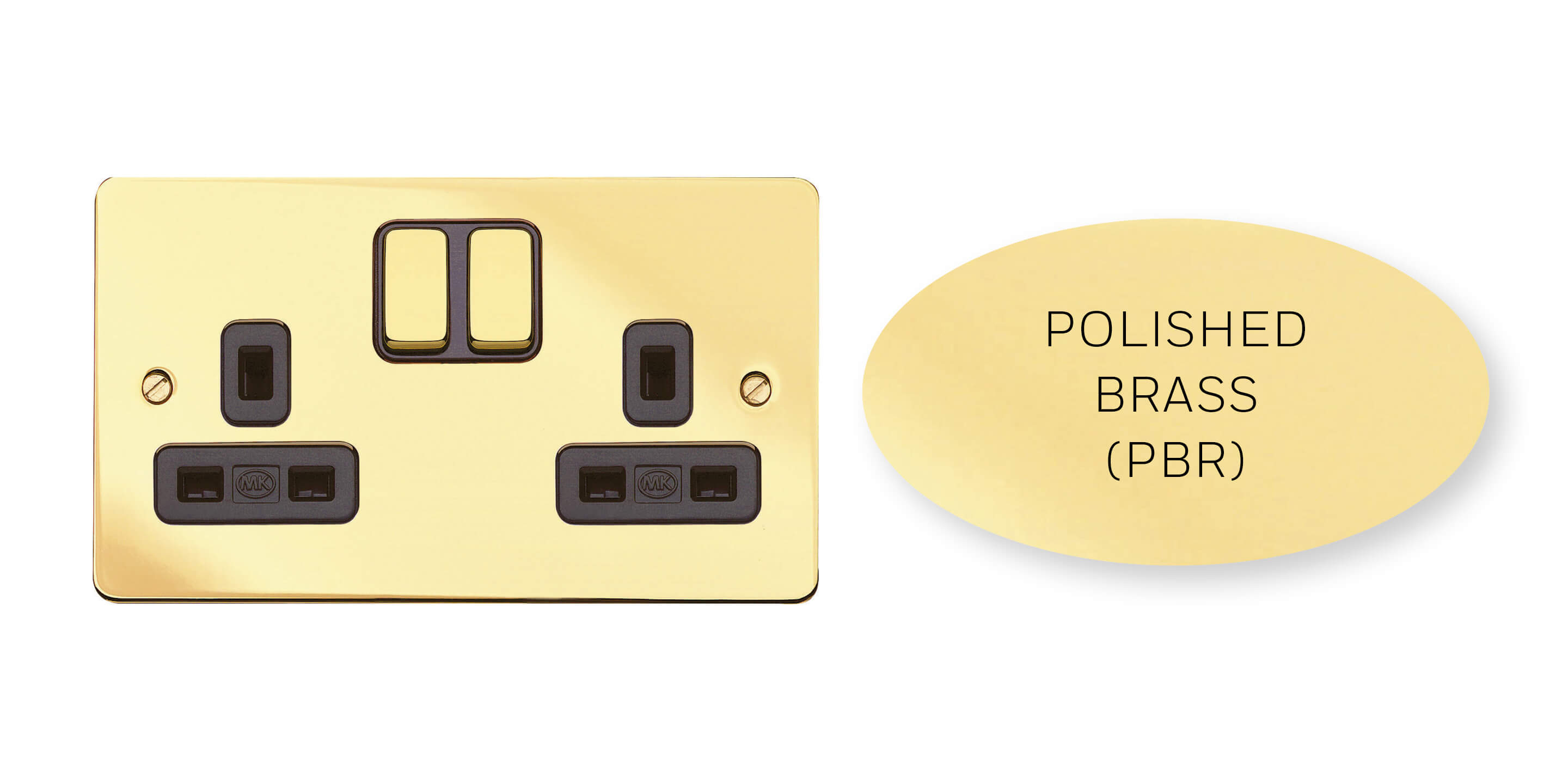 Polished brass product finish 