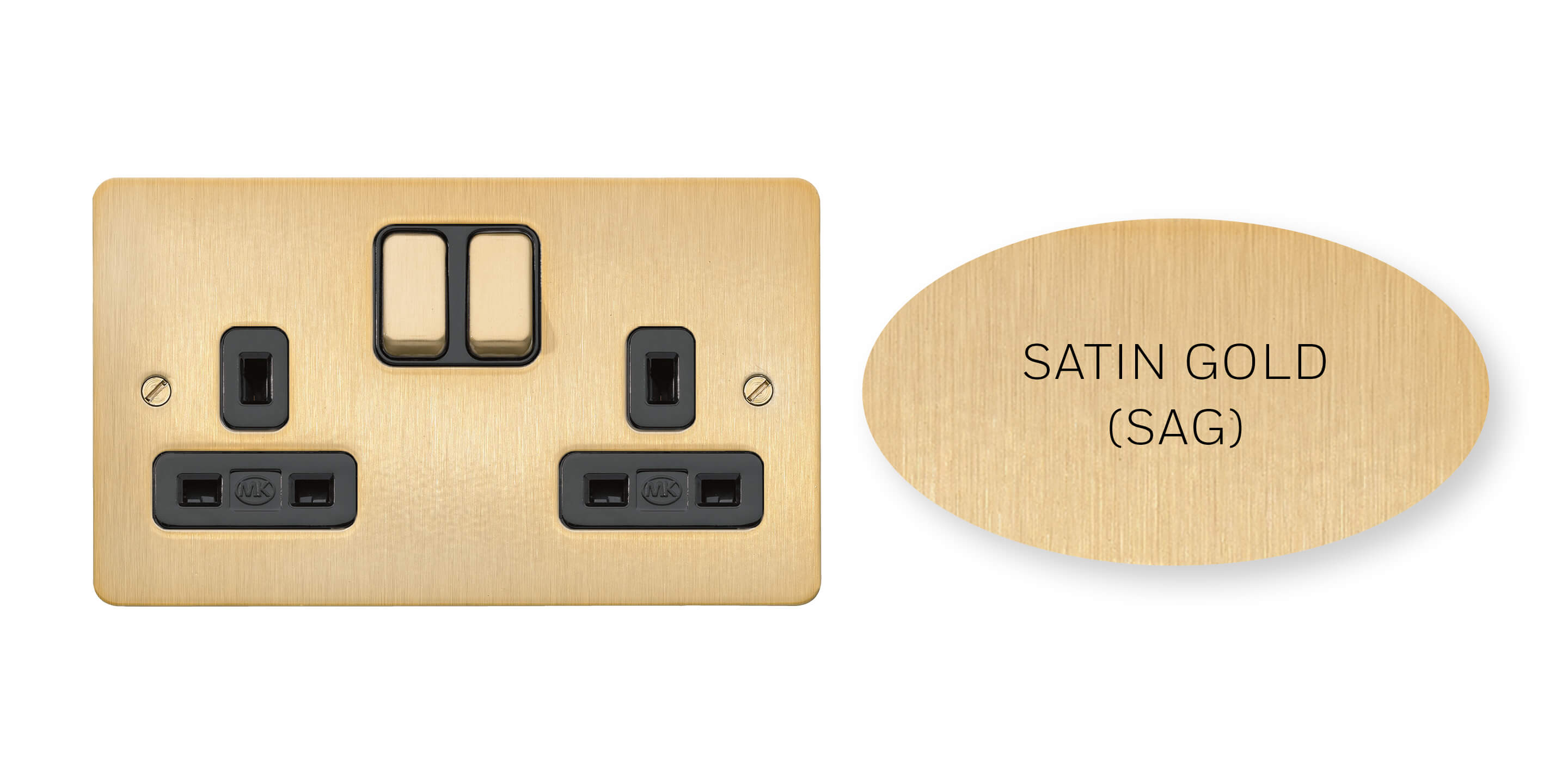 Satin gold product finish 