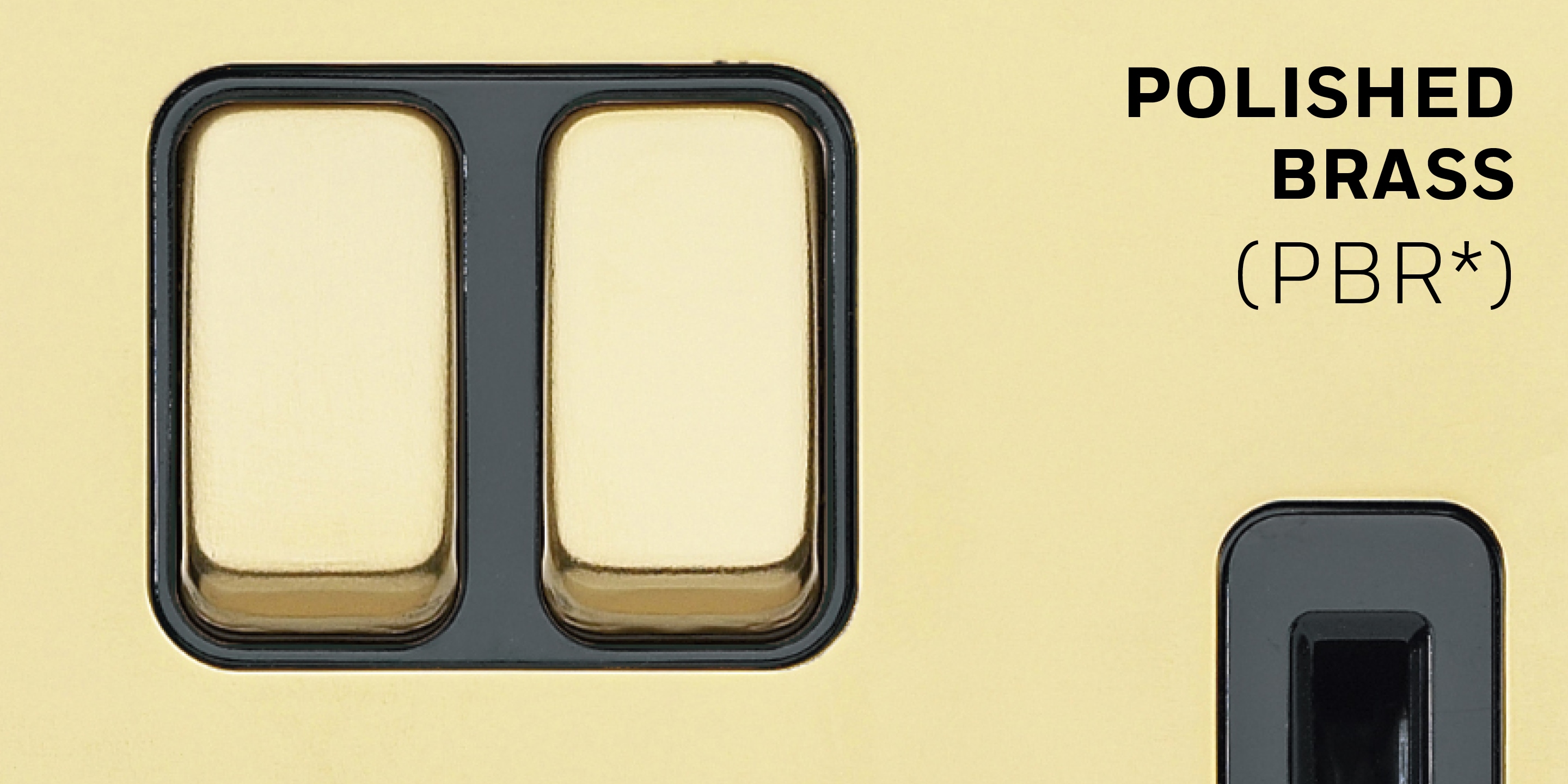 Polished brass product finish 