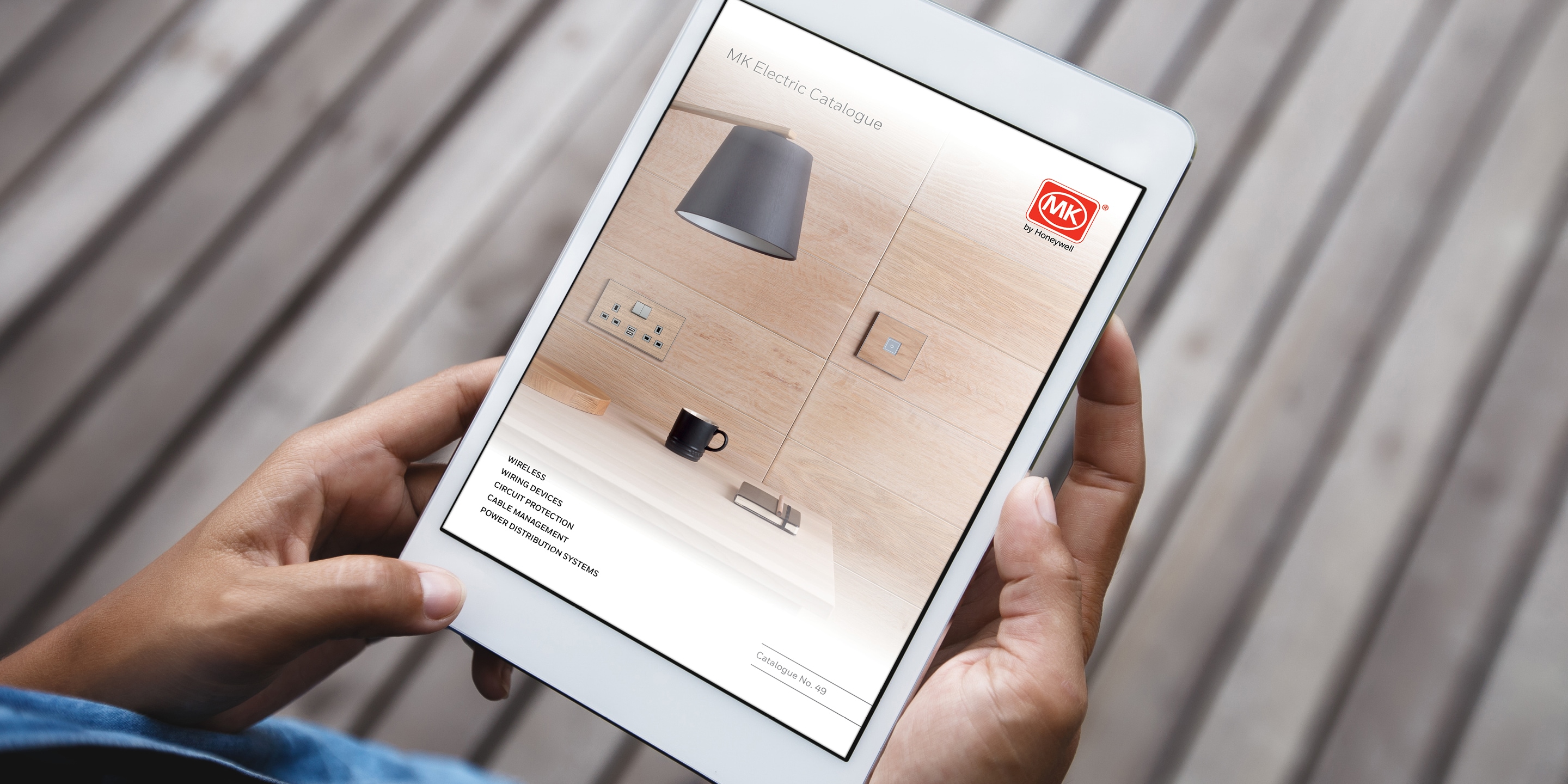 MK Catalog on tablet 