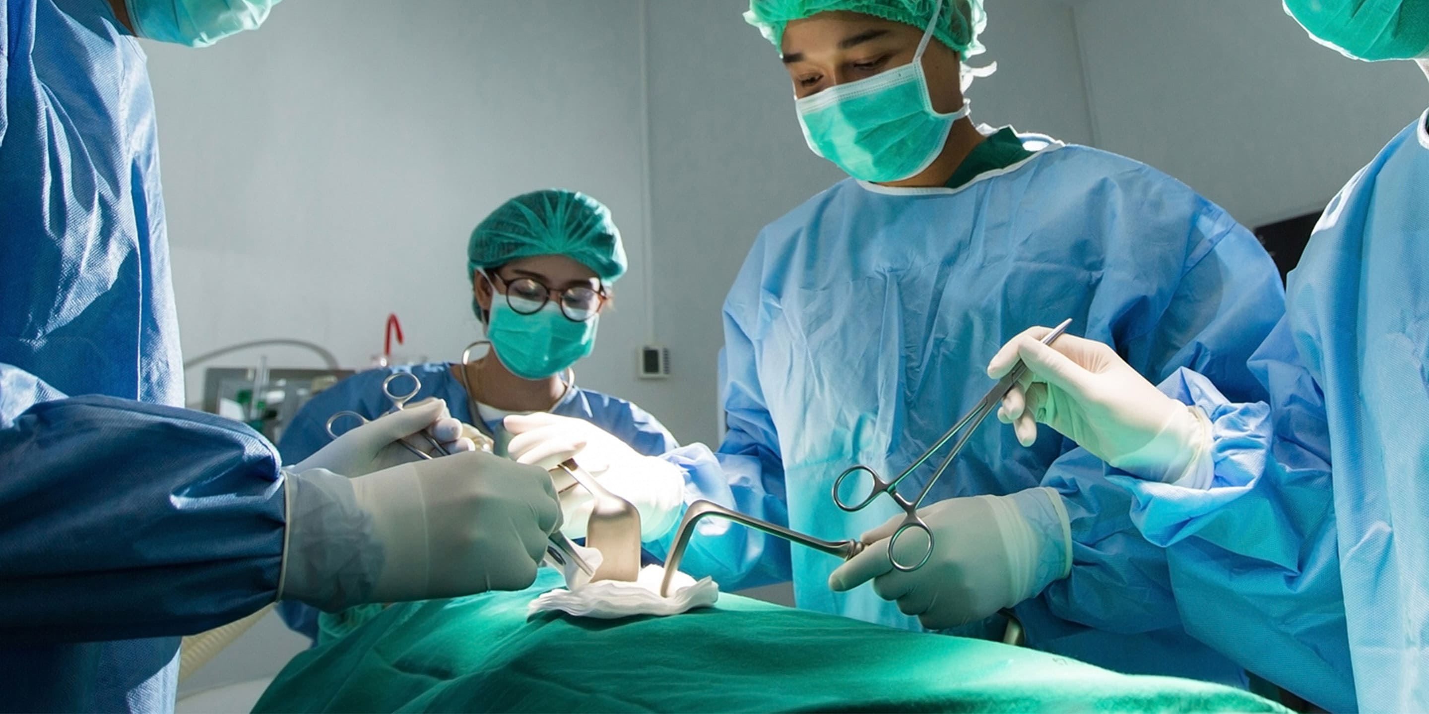 Doctors operating