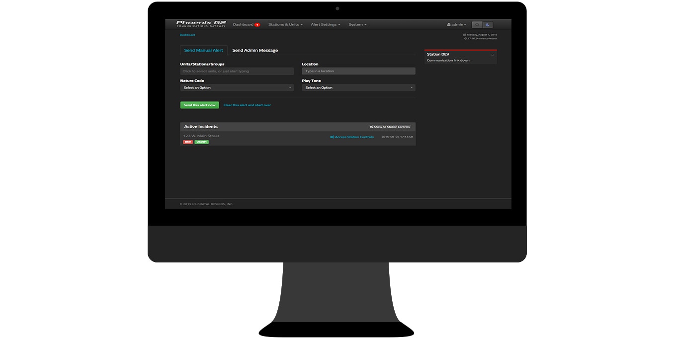 Communications Gateway Dashboard
