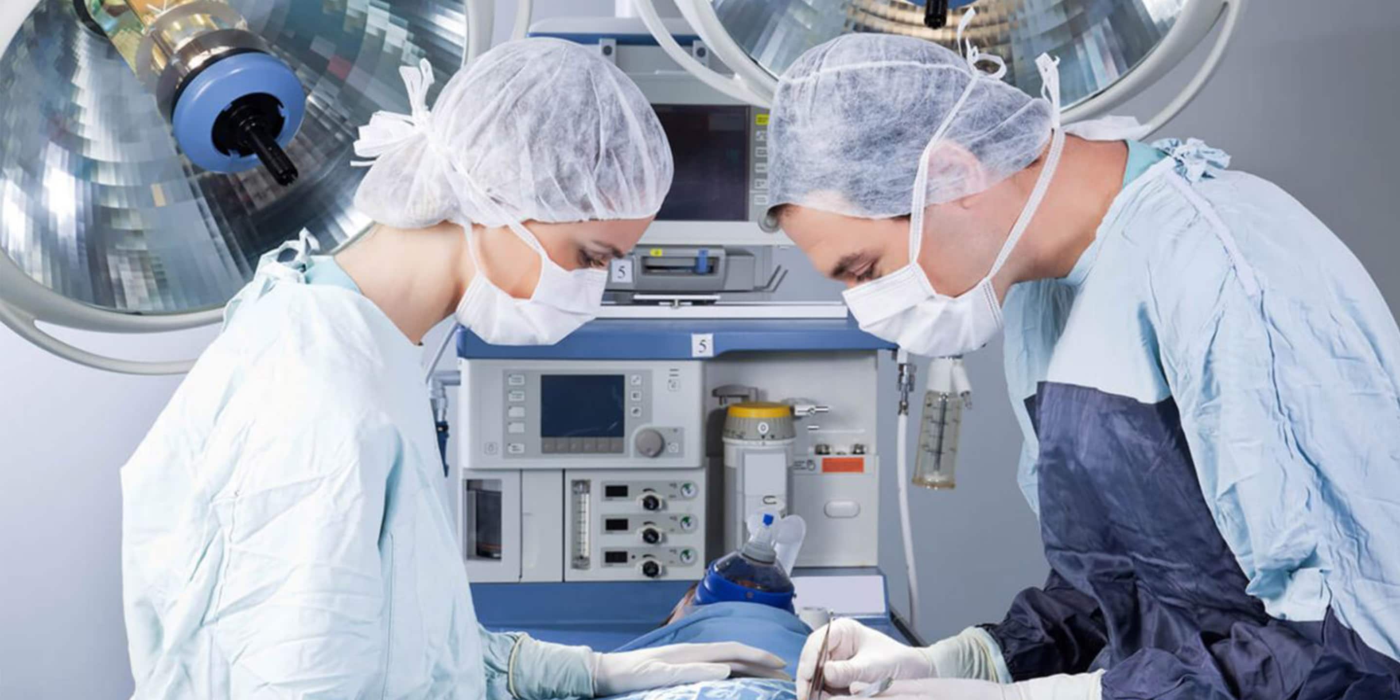Doctors operating
