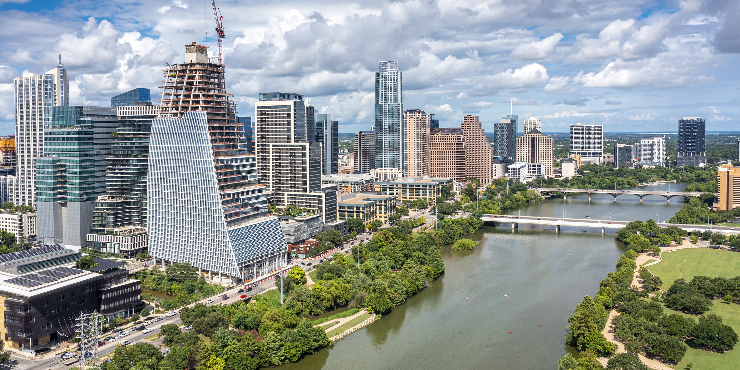 Downtown aerial view