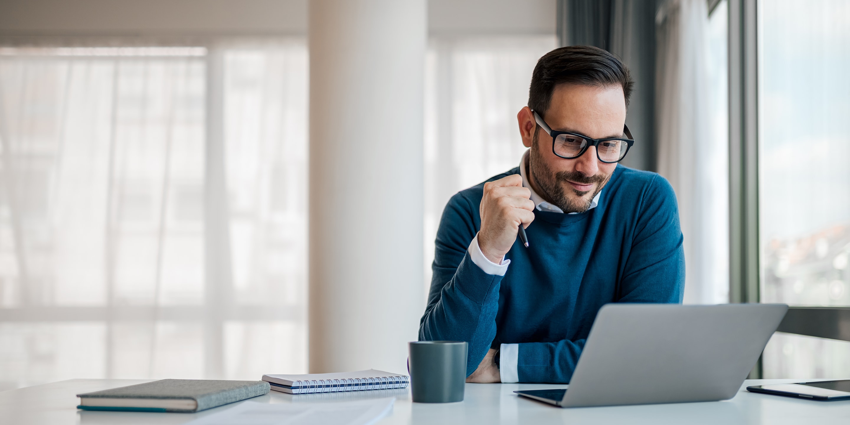 Individual Looking on Computer 