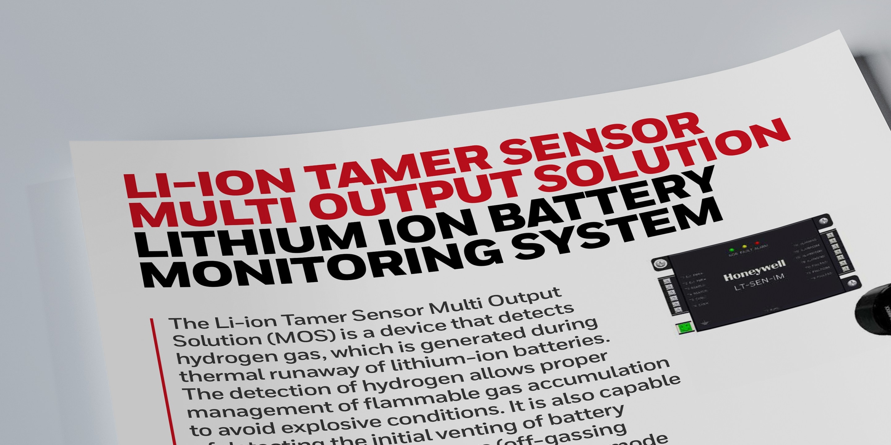 Li-ion Tamer Sensor MOS Datasheet | Honeywell