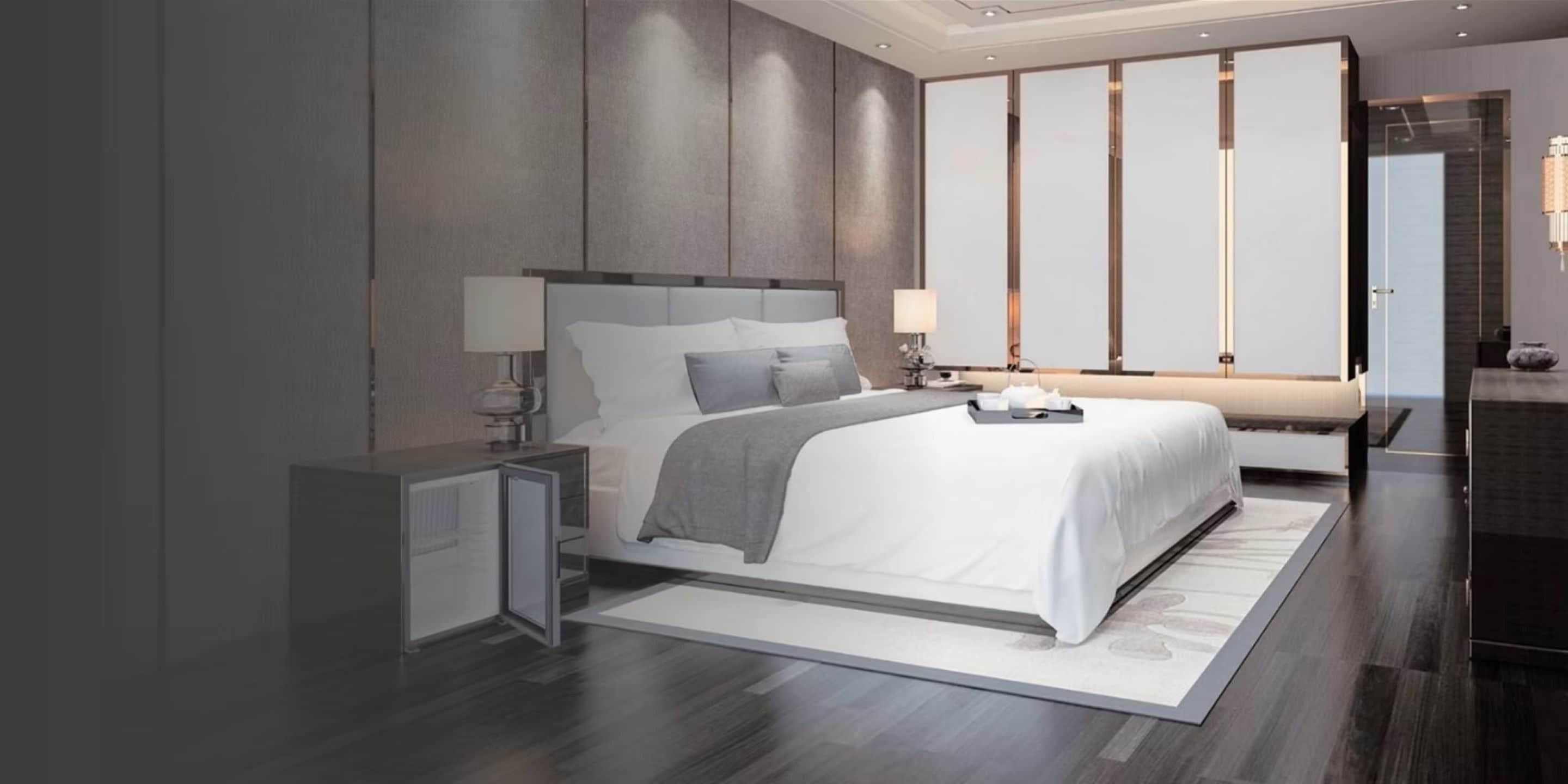 A hotel room minibar from Onity, combining functionality and modern design
