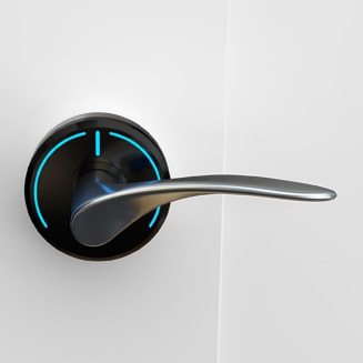 Onity Serene handle wing satin chrome