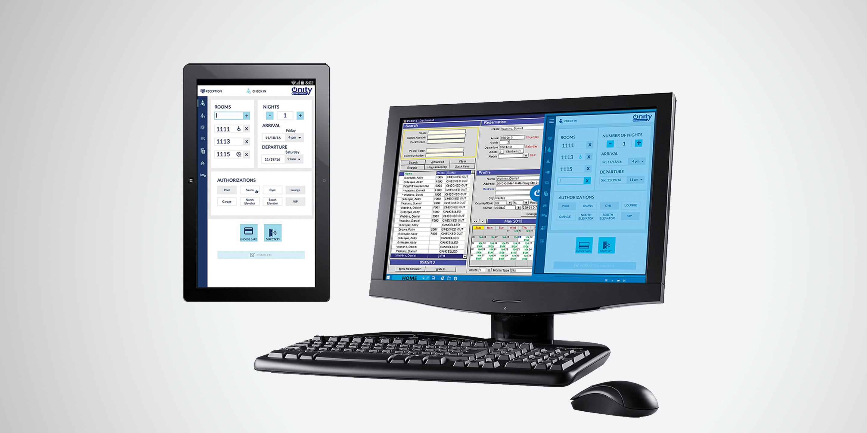 Onportal monitor device