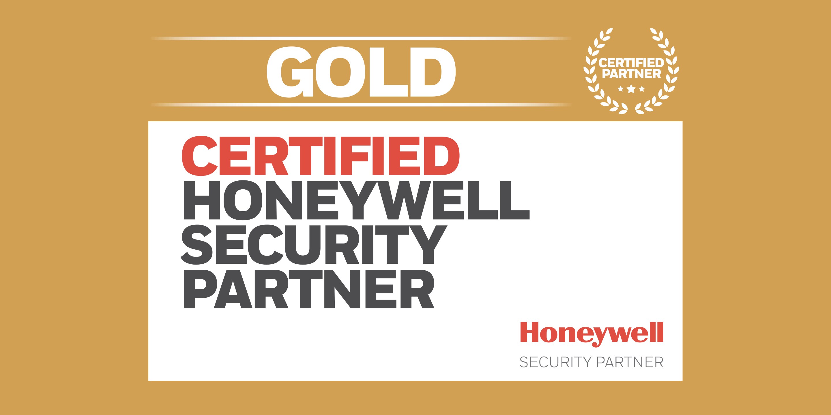 Certified Honeywell Security Partner gold banner 