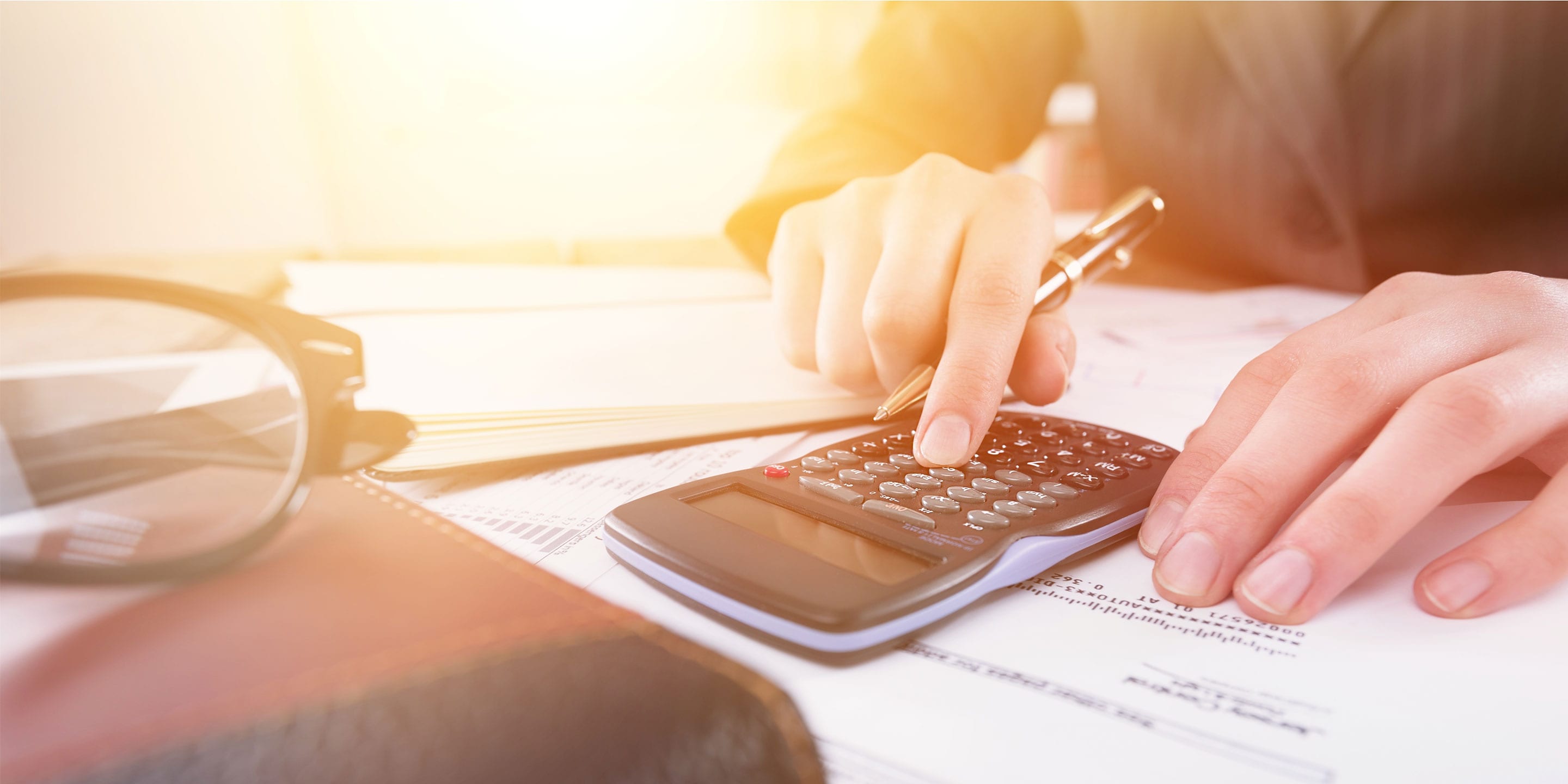 Calculator on desk